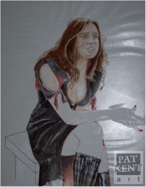 Liz - 1970's colour sketch - By Pat Kent