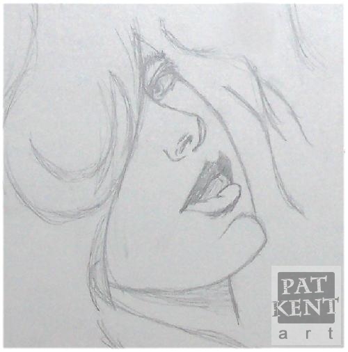 Dawn sketch by Pat Kent [after Linsner]