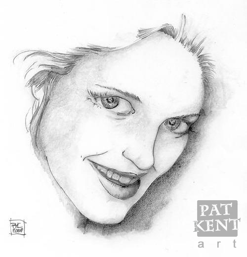 Sketch portrait by Pat Kent