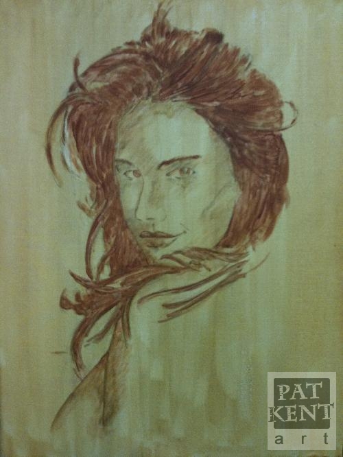 Potrait underpainting by Pat Kent